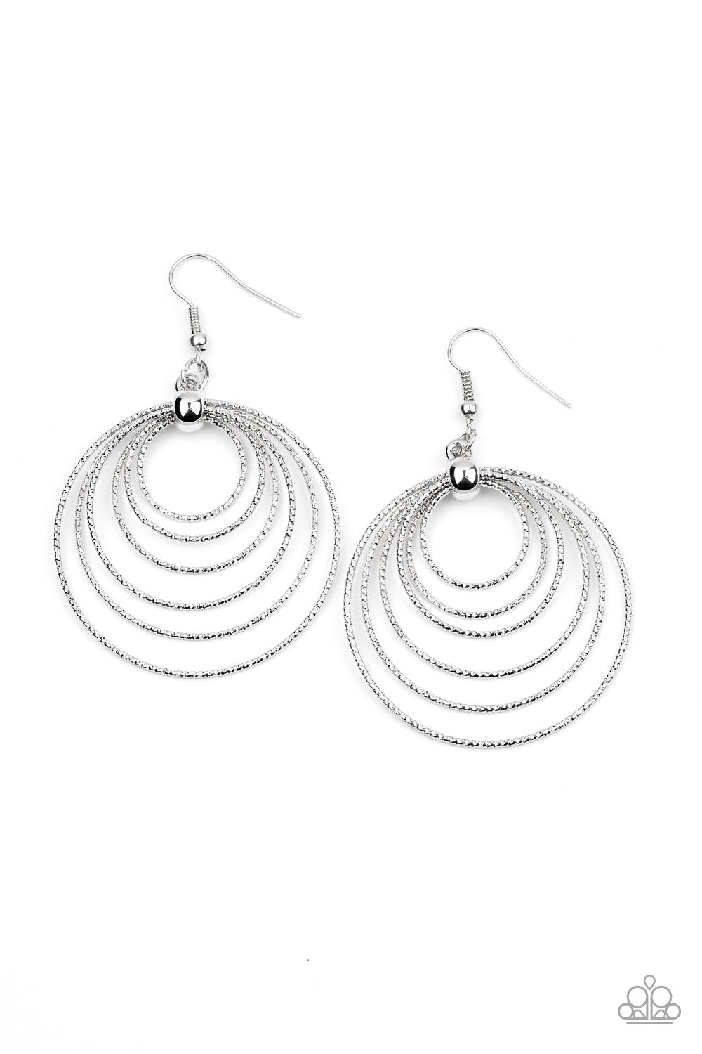 Elliptical Elegance - Silver Earrings 