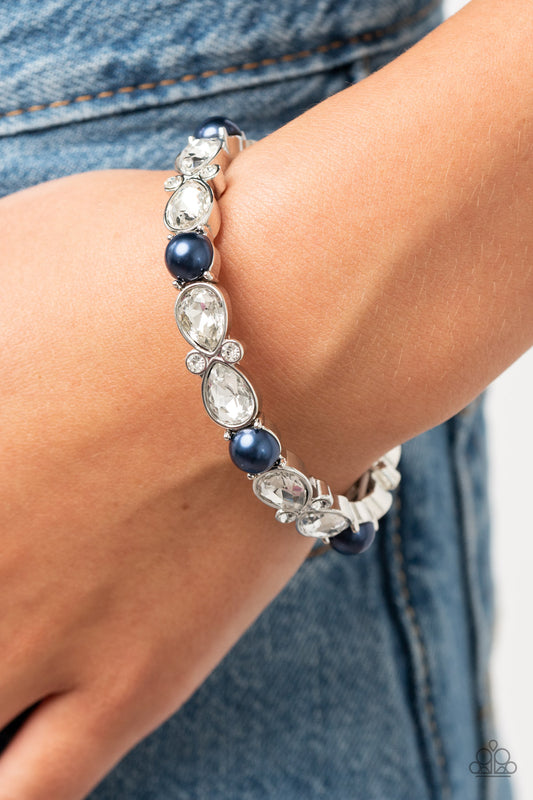 Paparazzi Frosted Finery - Blue Bracelet 