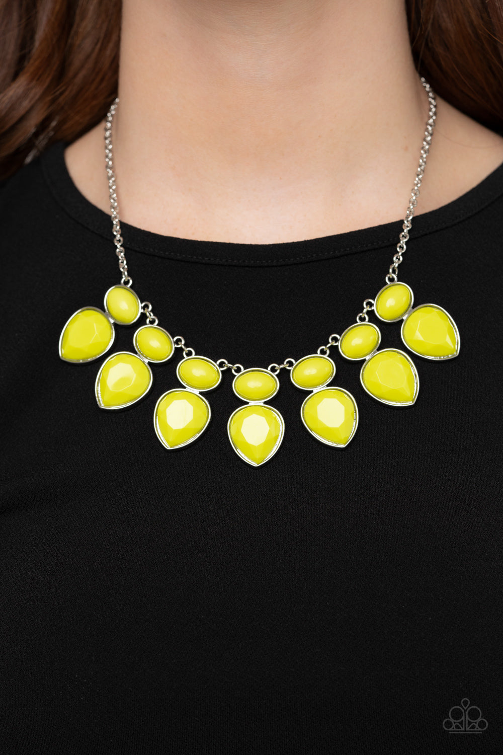 Paparazzi Modern Masquerade - Yellow Necklace 