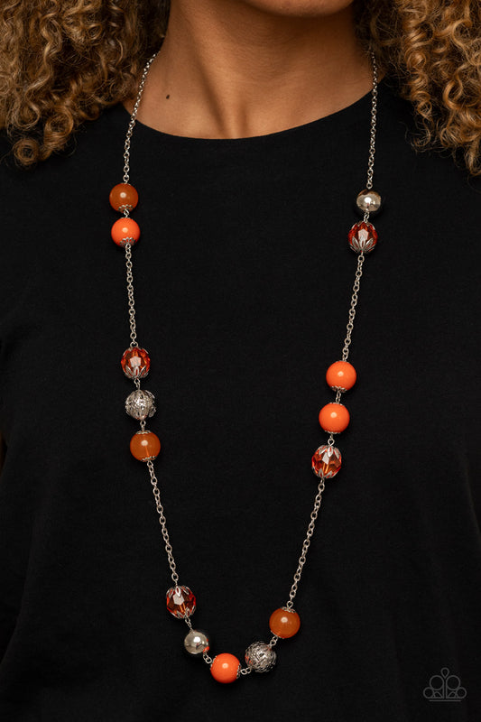 Paparazzi Fruity Fashion - Orange Necklace 