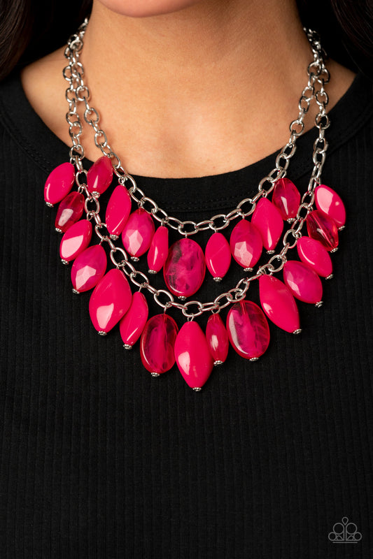 Paparazzi Palm Beach Beauty - Pink Necklace 