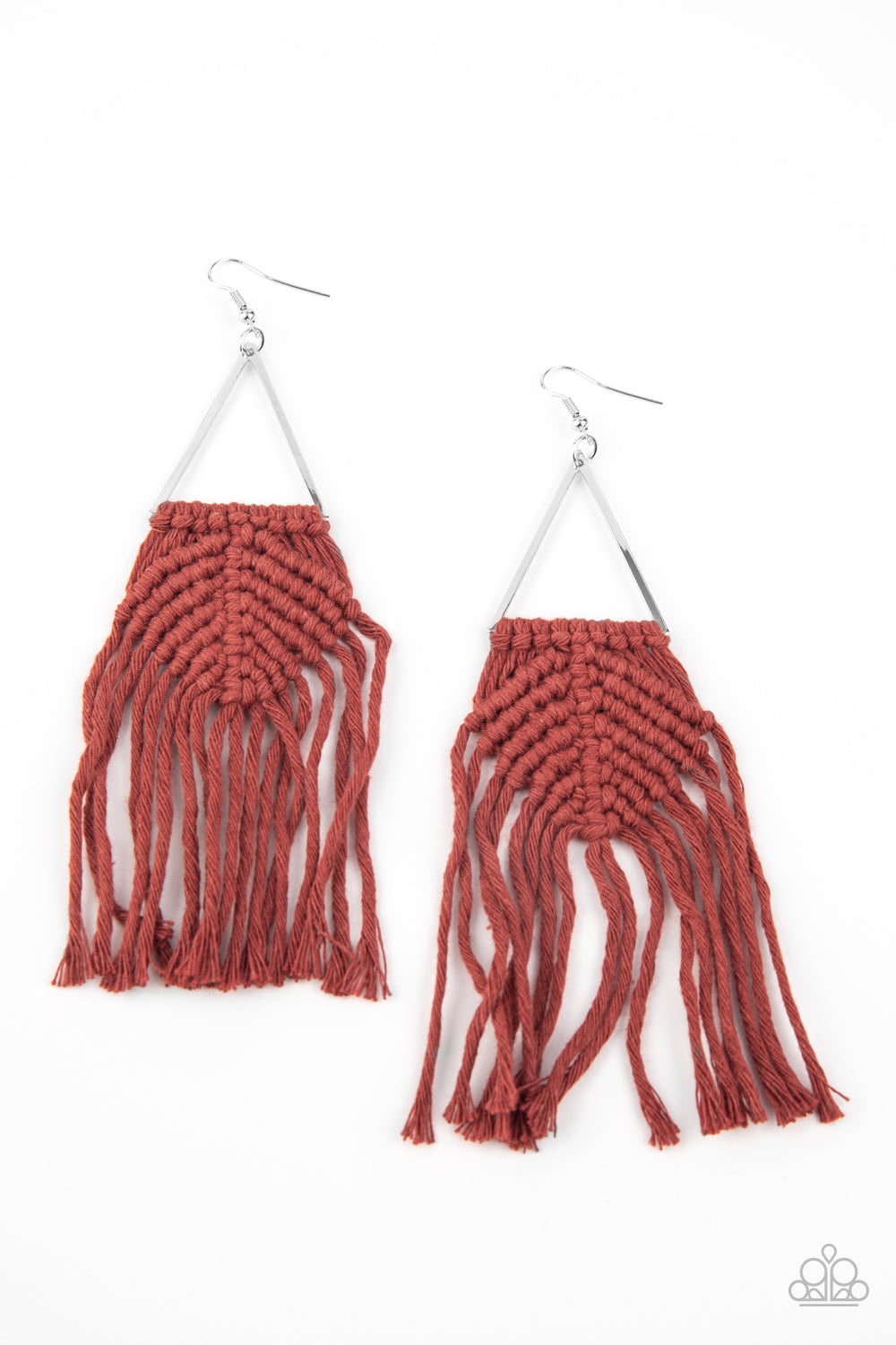 Paparazzi Macrame Jungle - Brown Earrings 