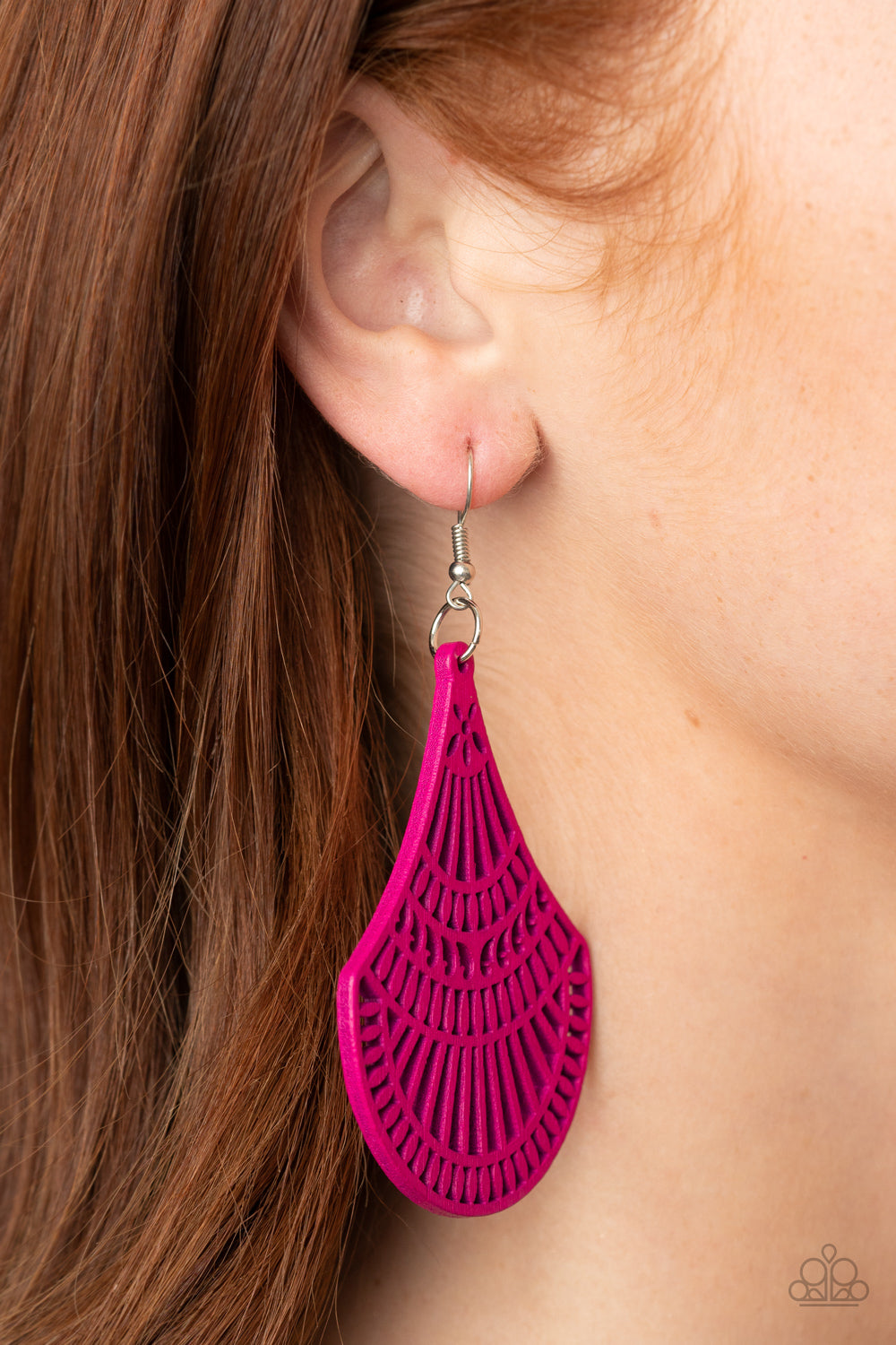 Paparazzi Tropical Tempest - Pink Earrings 