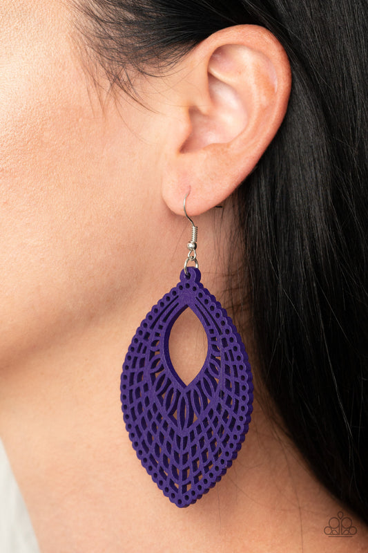 One Beach At A Time - Purple Earrings