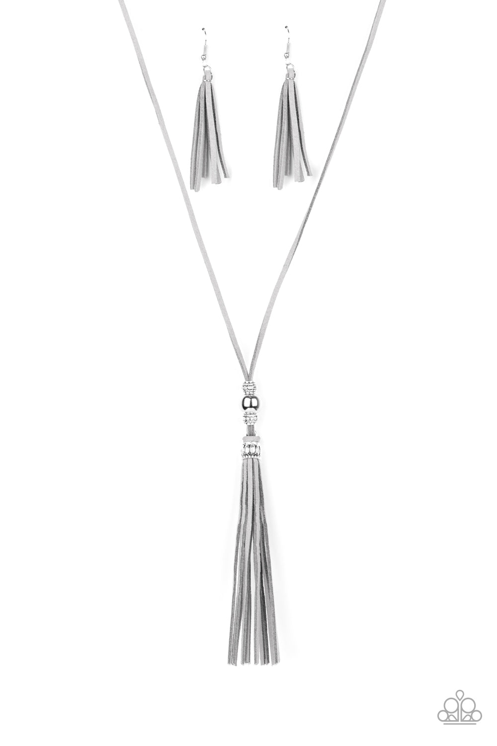 Paparazzi Hold My Tassel - Silver Necklace 