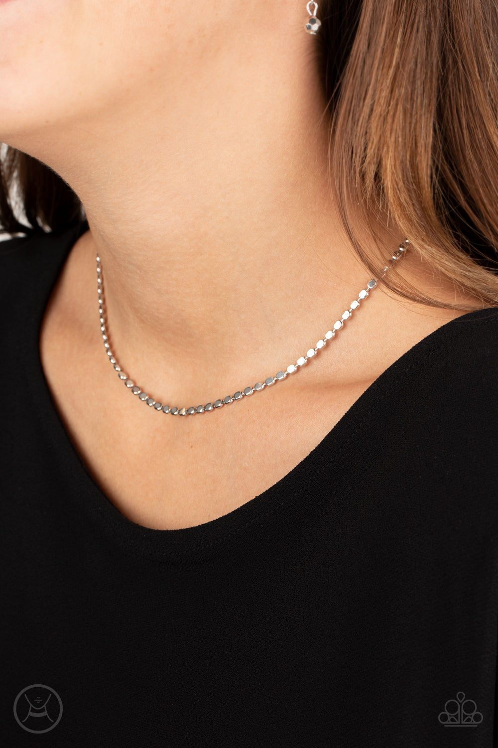 Paparazzi When in CHROME - Silver Choker Necklace 