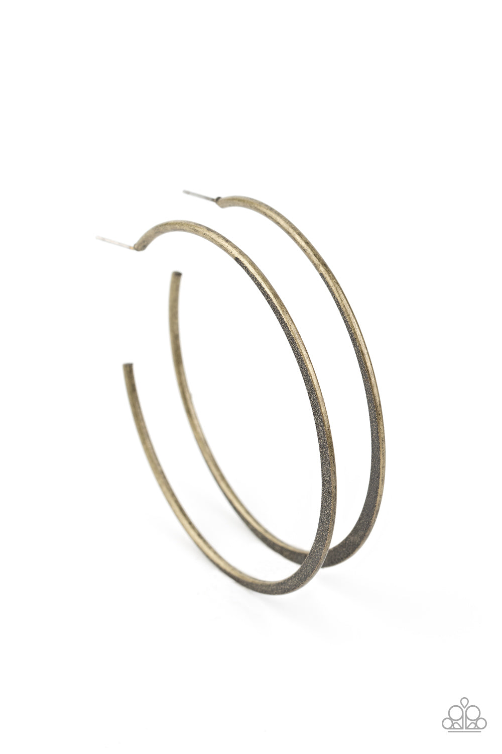 Paparazzi Flat Spin - Brass Hoop Earrings 