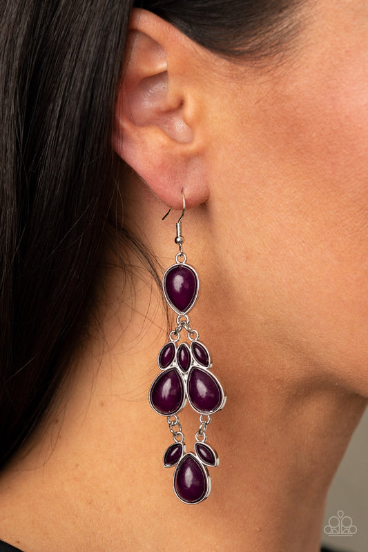 Paparazzi Superstar Social - Purple Earrings