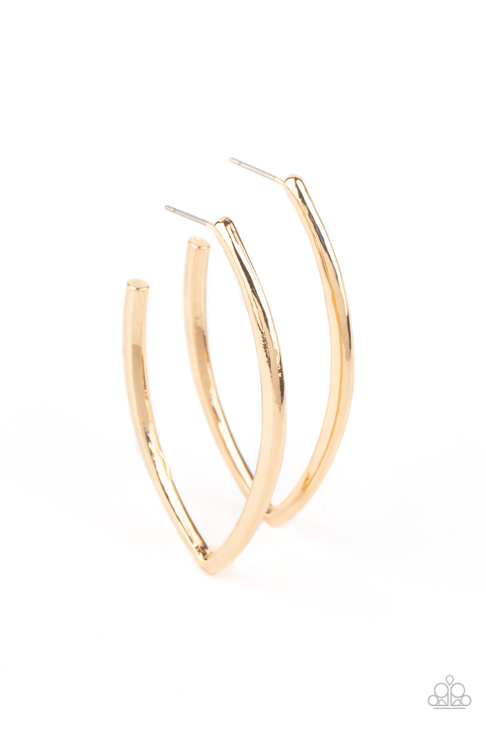 Point-Blank Beautiful - Gold Hoop Earrings 