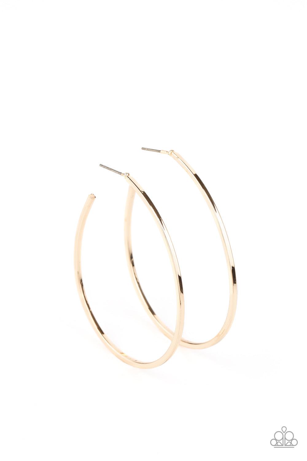 Cool Curves - Gold Hoop Earrings 