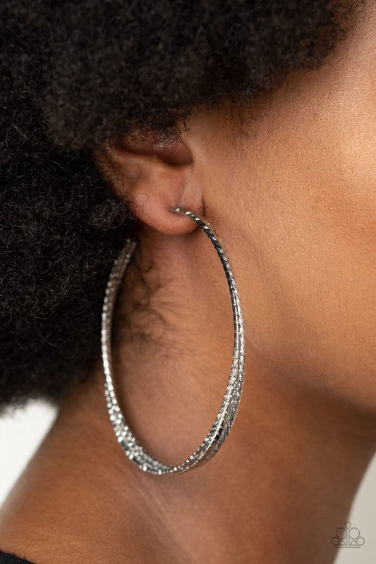 Watch and Learn - Silver Hoop Earrings