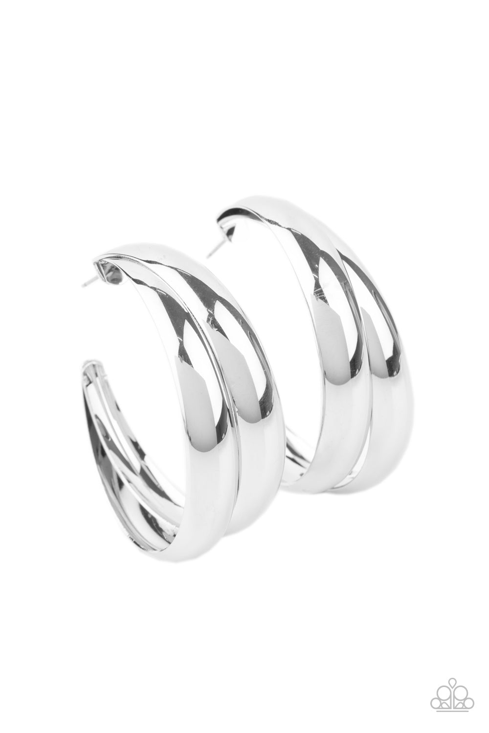 Colossal Curves - Silver Earrings 