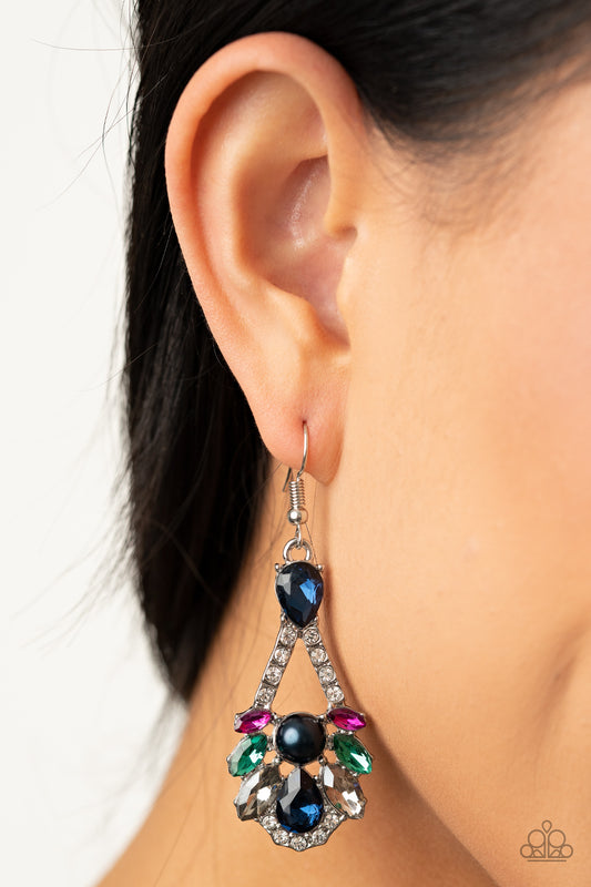 Paparazzi Prismatic Presence - Multi Earrings 