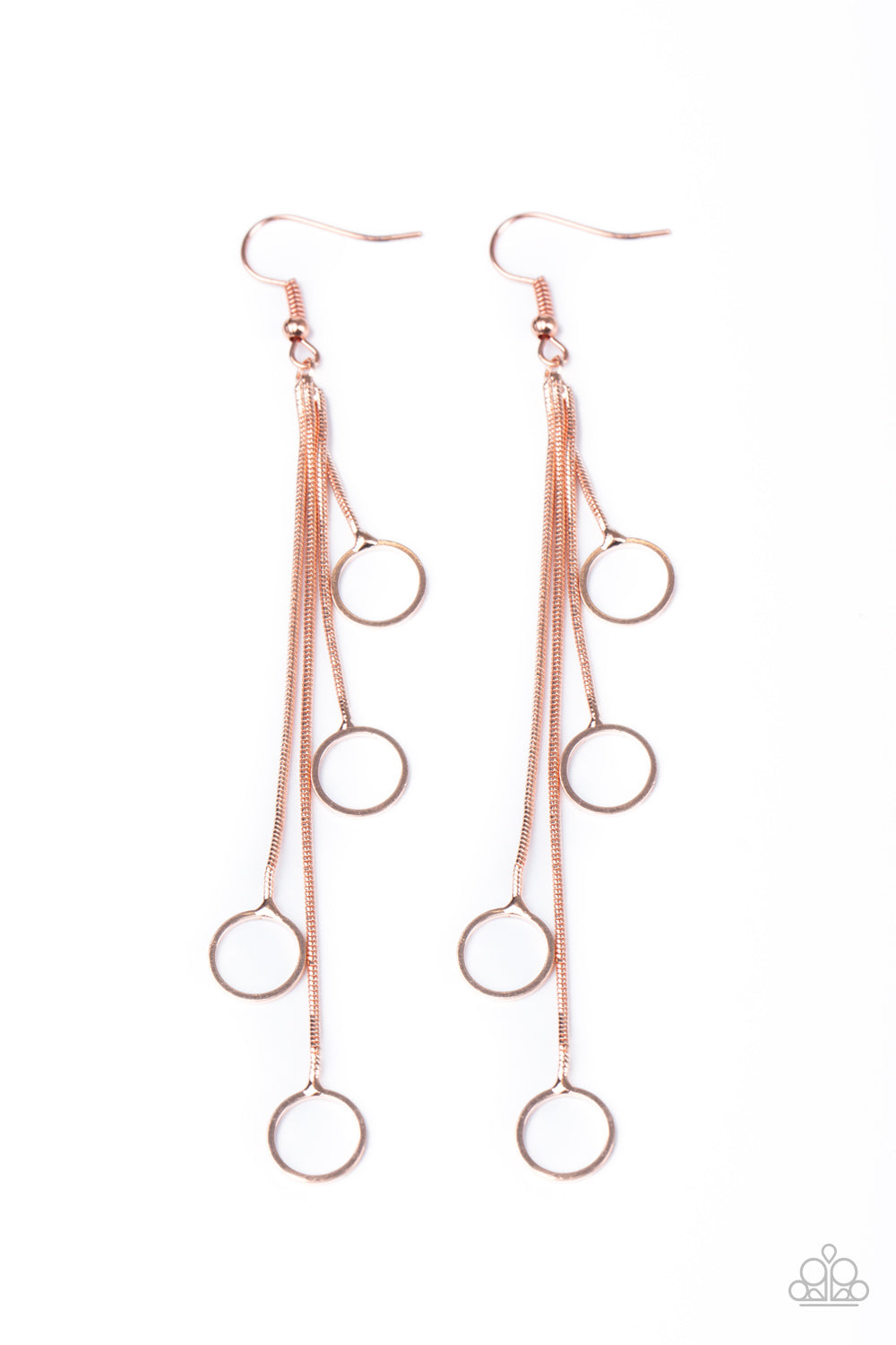 Paparazzi Full Swing Shimmer - Copper Earrings 