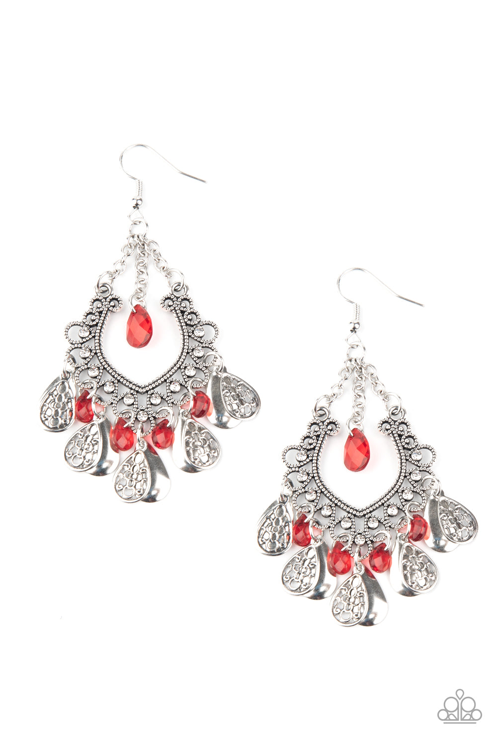 Paparazzi Musical Gardens - Red Earrings 