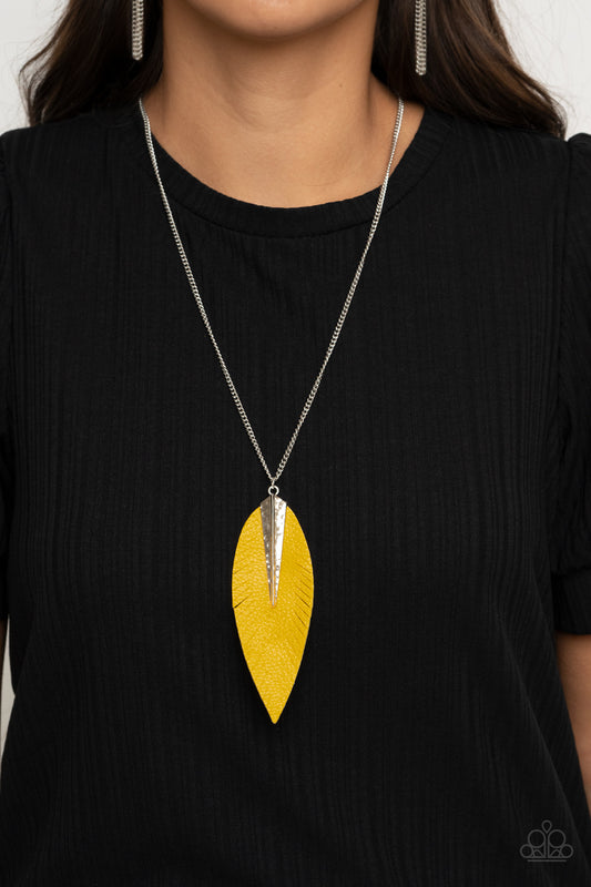 Paparazzi Quill Quest - Yellow Necklace 