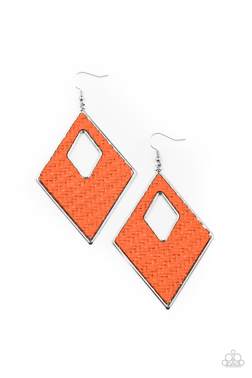 Woven Wanderer - Orange Earrings