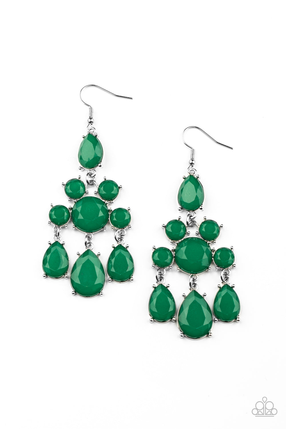 Afterglow Glamour - Green Earrings 