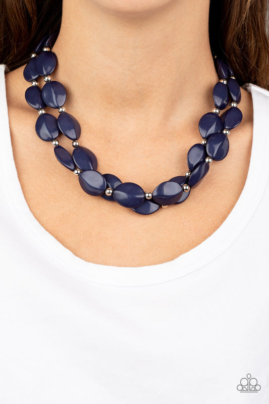 Two-Story Stunner - Blue Necklace 