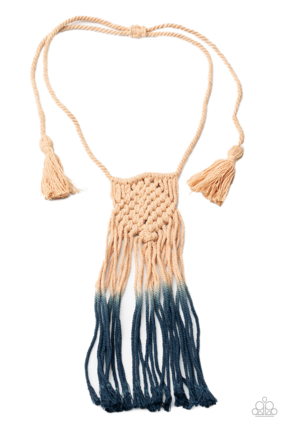 Look At MACRAME Now - Blue Necklace 