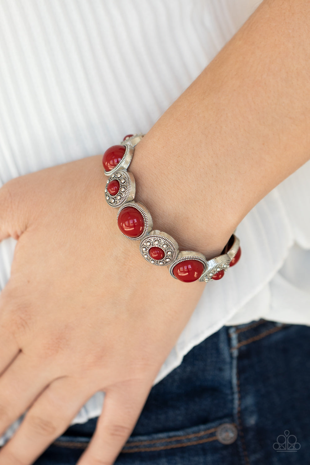 Garden Flair - Red Bracelet 