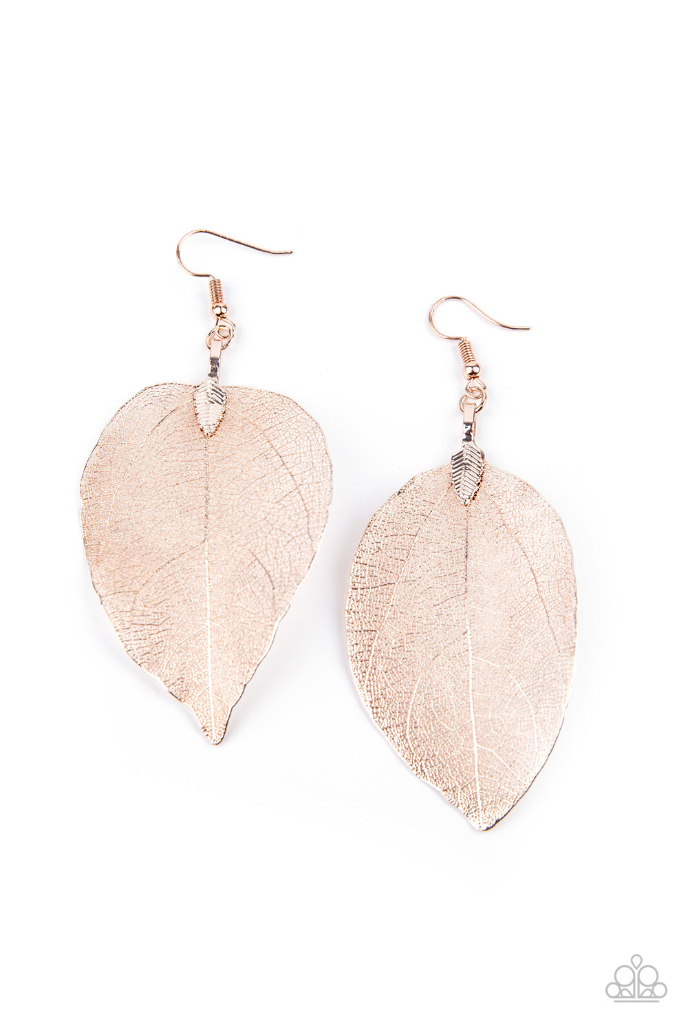 Paparazzi Leafy Legacy - Rose Gold Earrings 