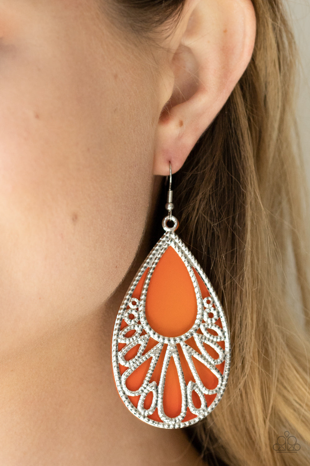 Paparazzi Loud and Proud - Orange Earrings 