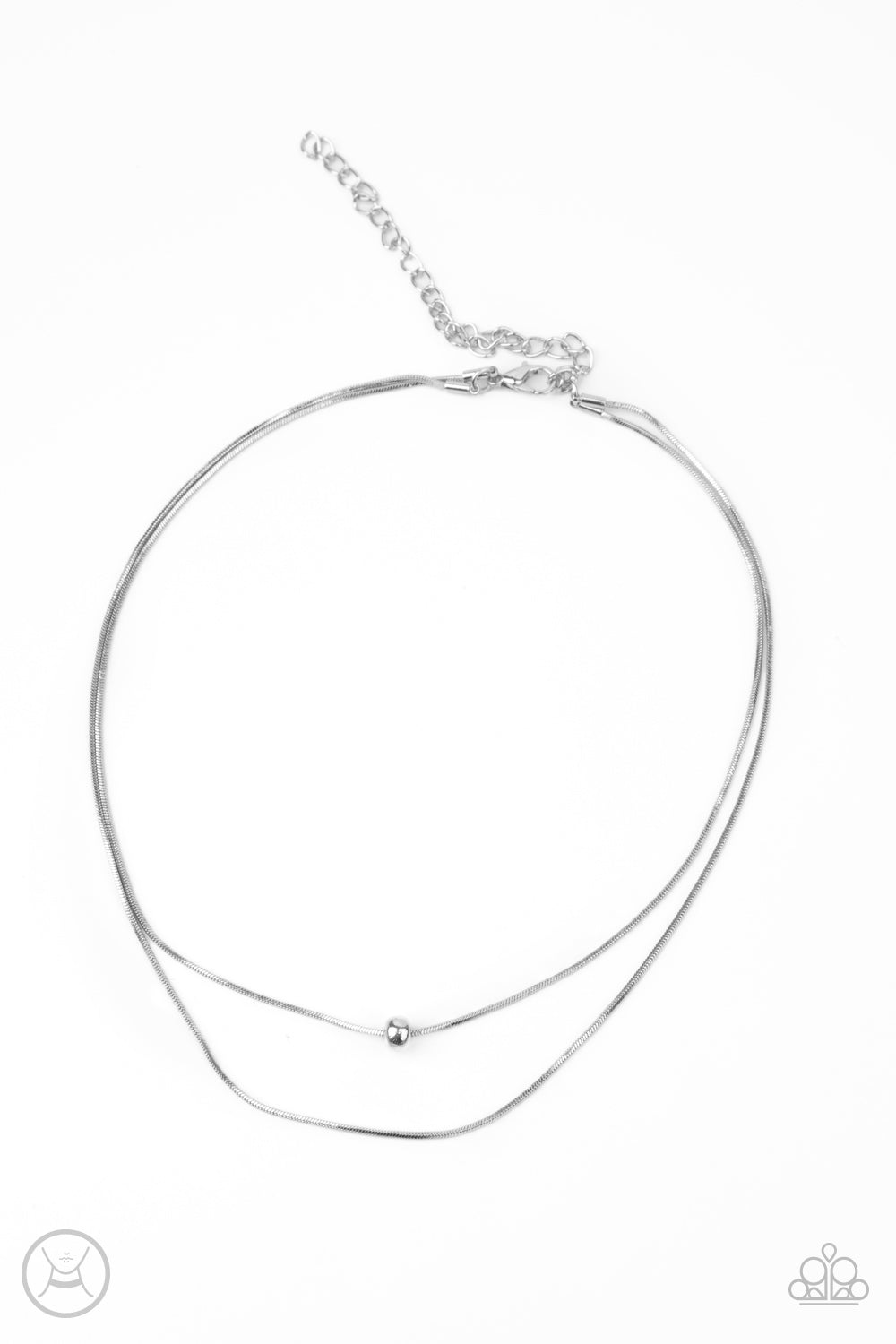 Paparazzi Super Slim - Silver Choker Necklace 