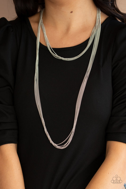 Paparazzi Save Your TIERS - Silver Necklace 