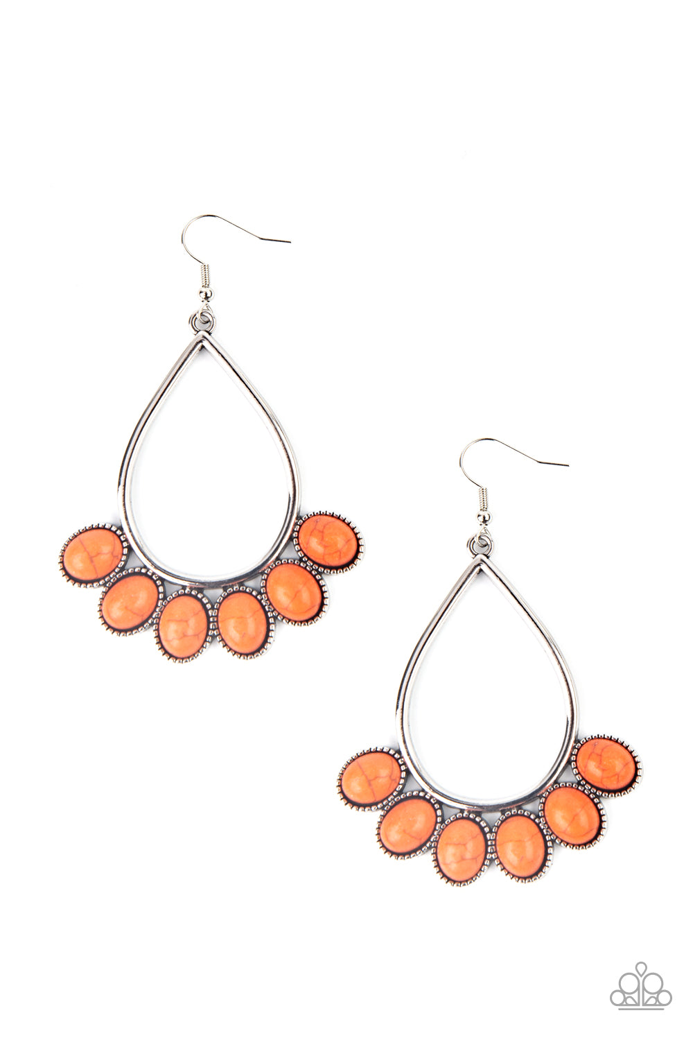 Stone Sky - Orange Earrings 