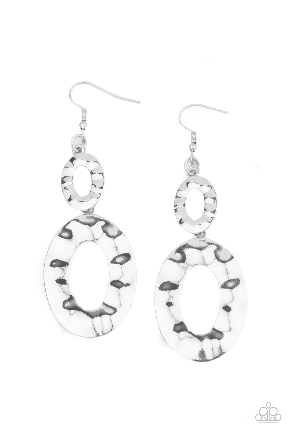 Paparazzi Bring On The Basics - Silver Earrings 