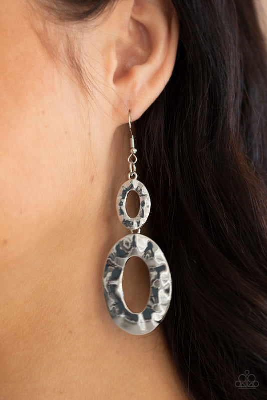 Paparazzi Bring On The Basics - Silver Earrings 