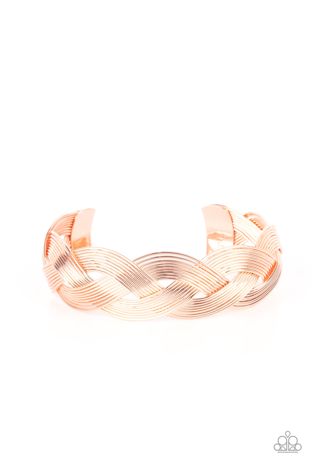 Paparazzi Woven Wonder - Copper Bracelet 