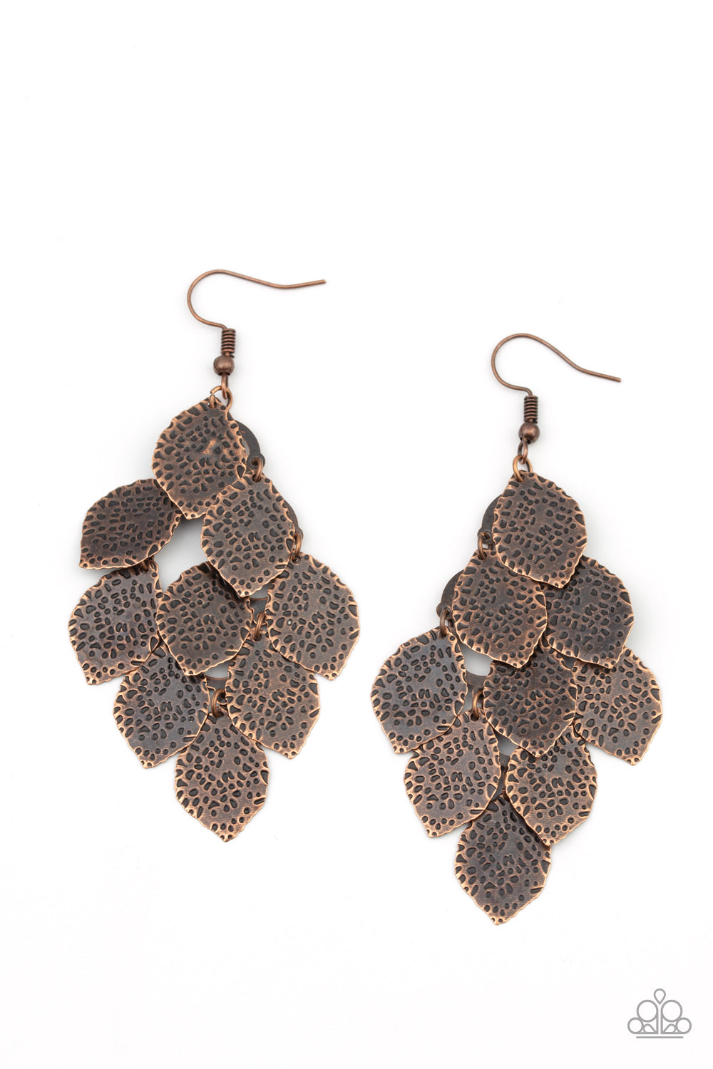 Paparazzi Loud and Leafy - Copper Earrings 