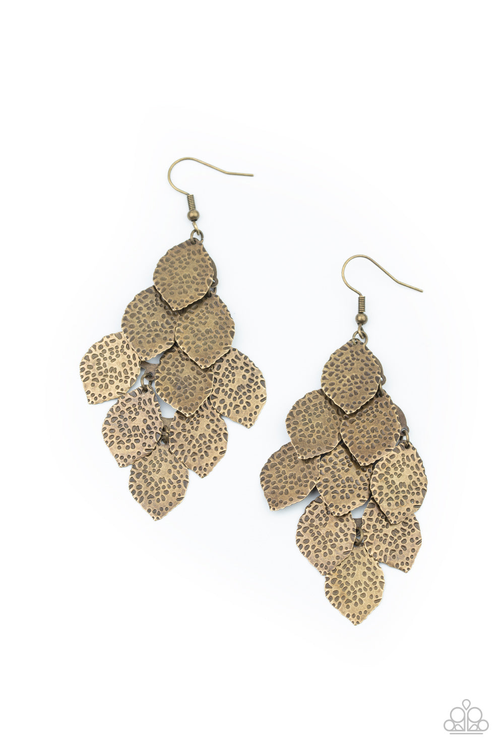 Paparazzi Loud and Leafy - Brass Earrings 