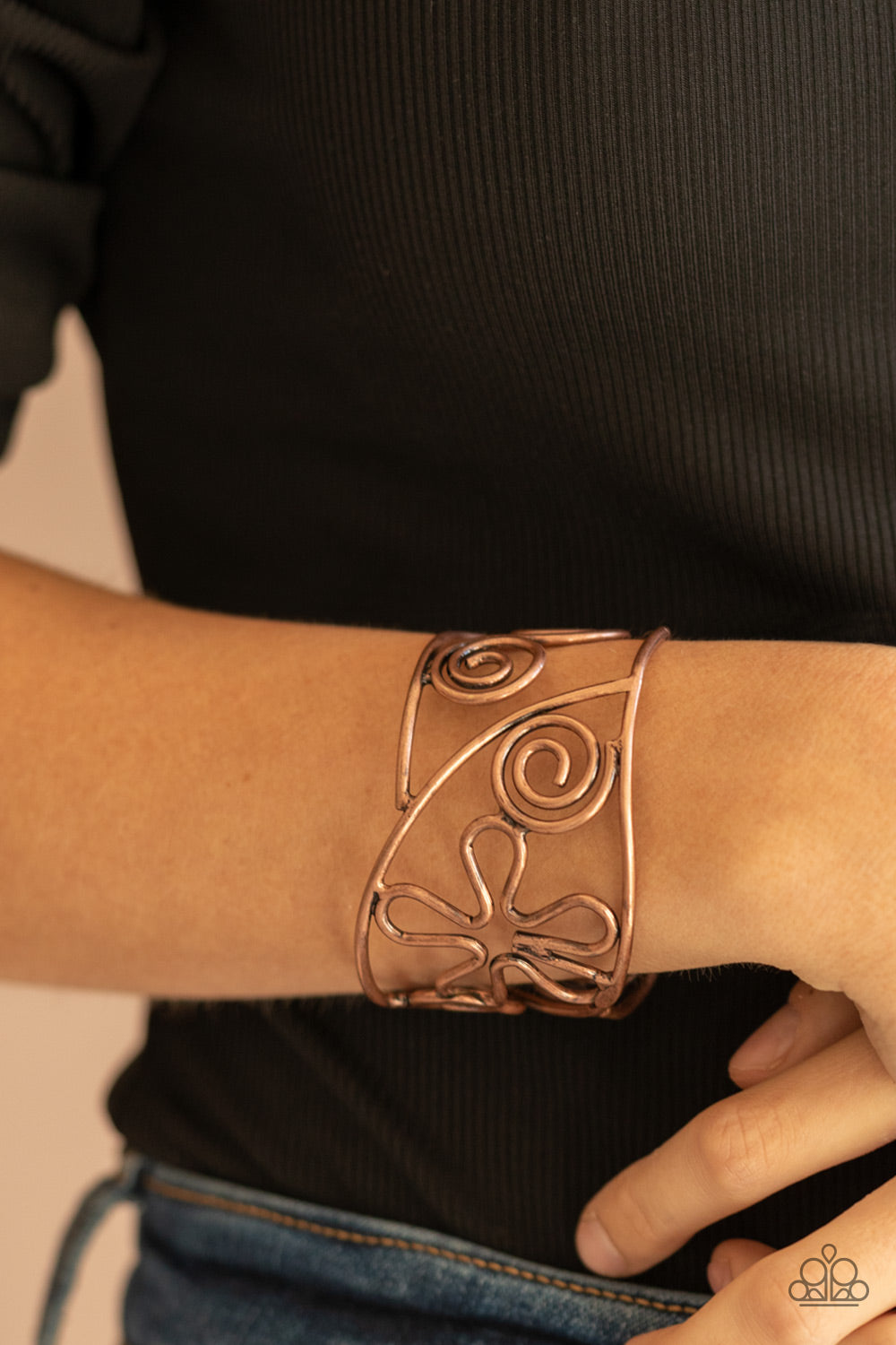 Paparazzi Groovy Sensations - Copper Bracelet 