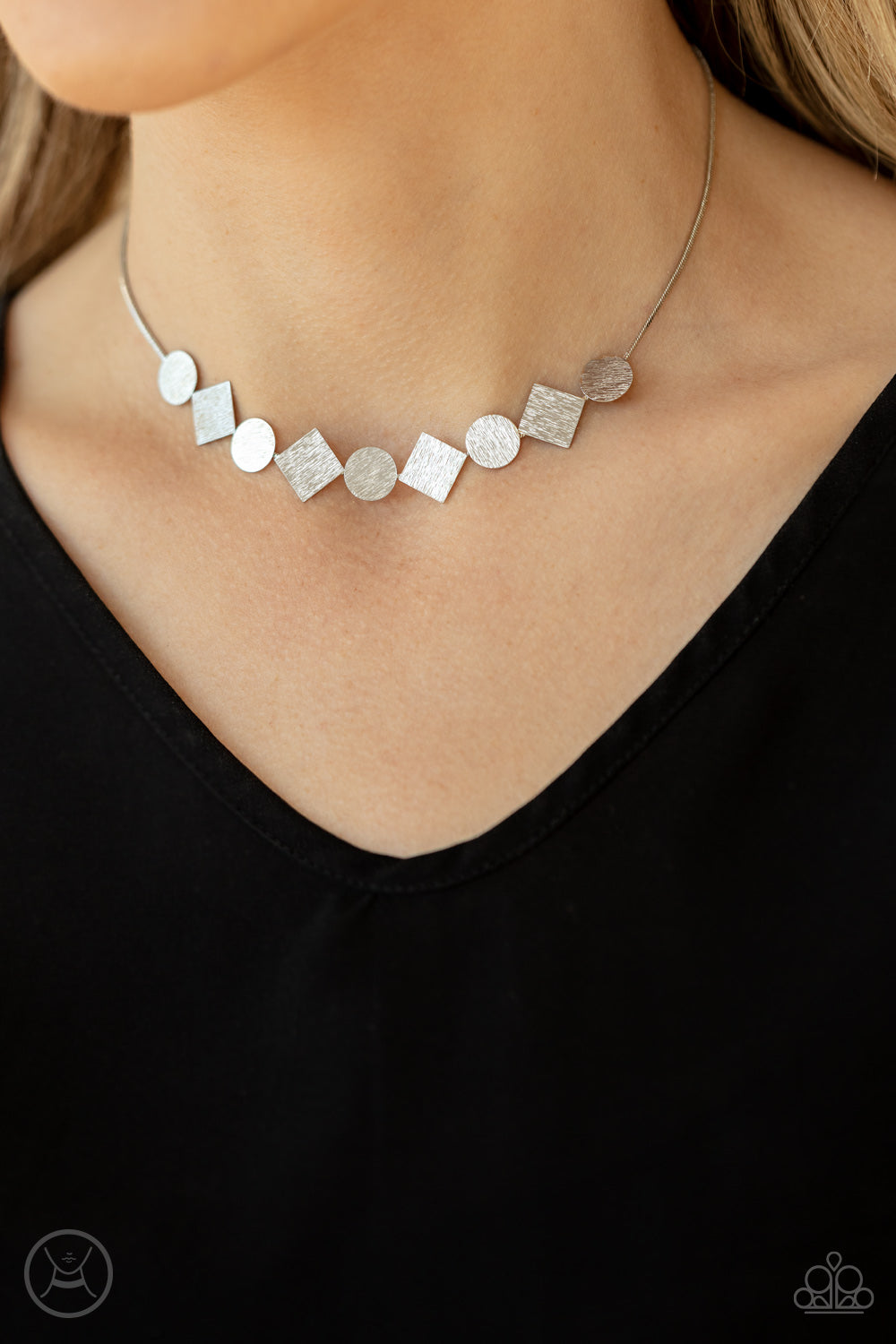 Dont Get Bent Out Of Shape - Silver Choker