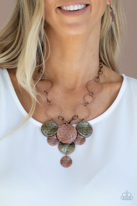 Paparazzi Learn the HARDWARE Way - Copper Necklace 