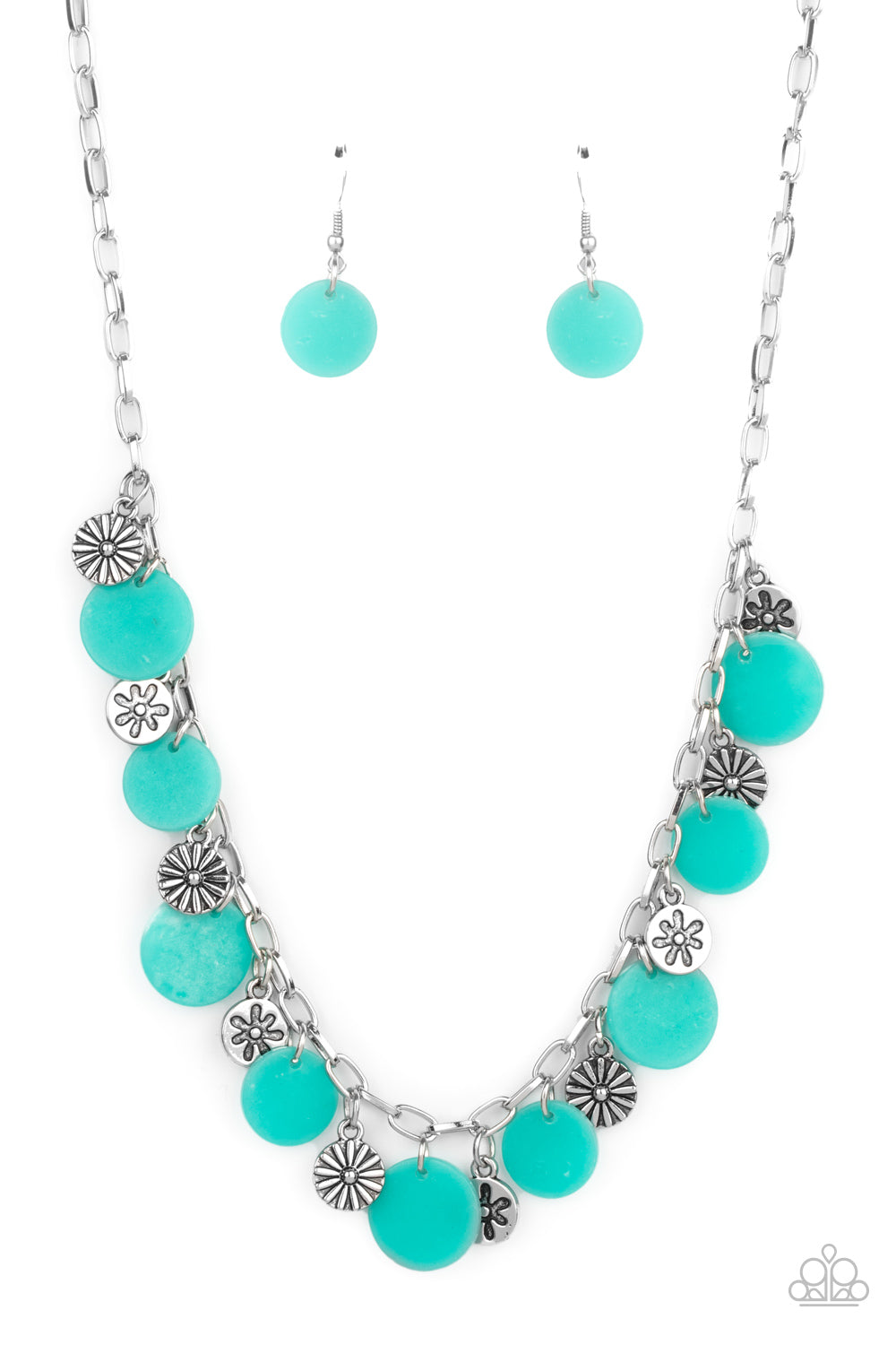 Flower Powered - Blue Necklace 