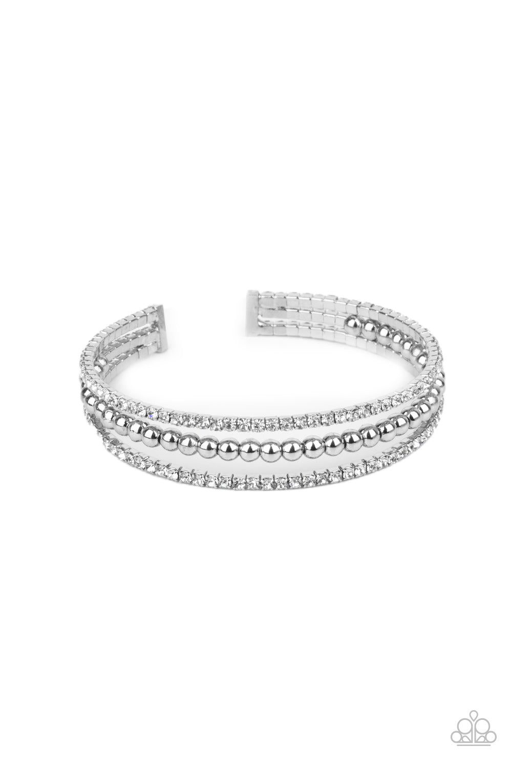 Paparazzi High-End Eye Candy - White Bracelet 