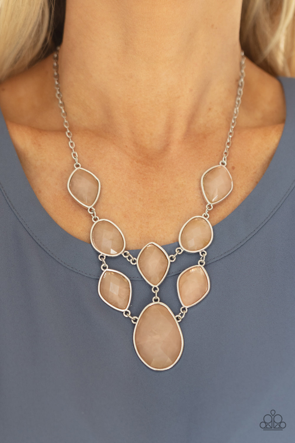 Paparazzi Opulently Oracle - Brown Necklace 