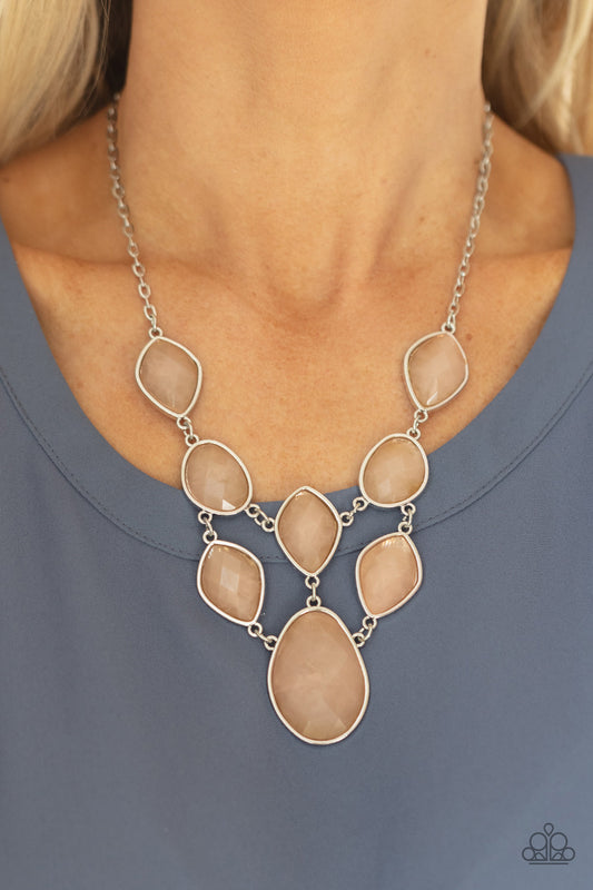 Paparazzi Opulently Oracle - Brown Necklace 