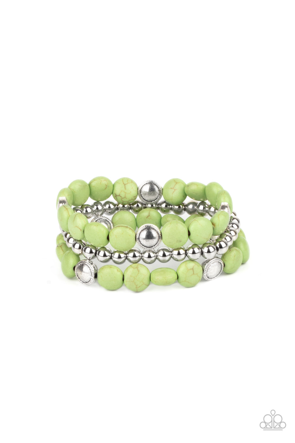 Paparazzi Desert Verbena - Green Bracelet 