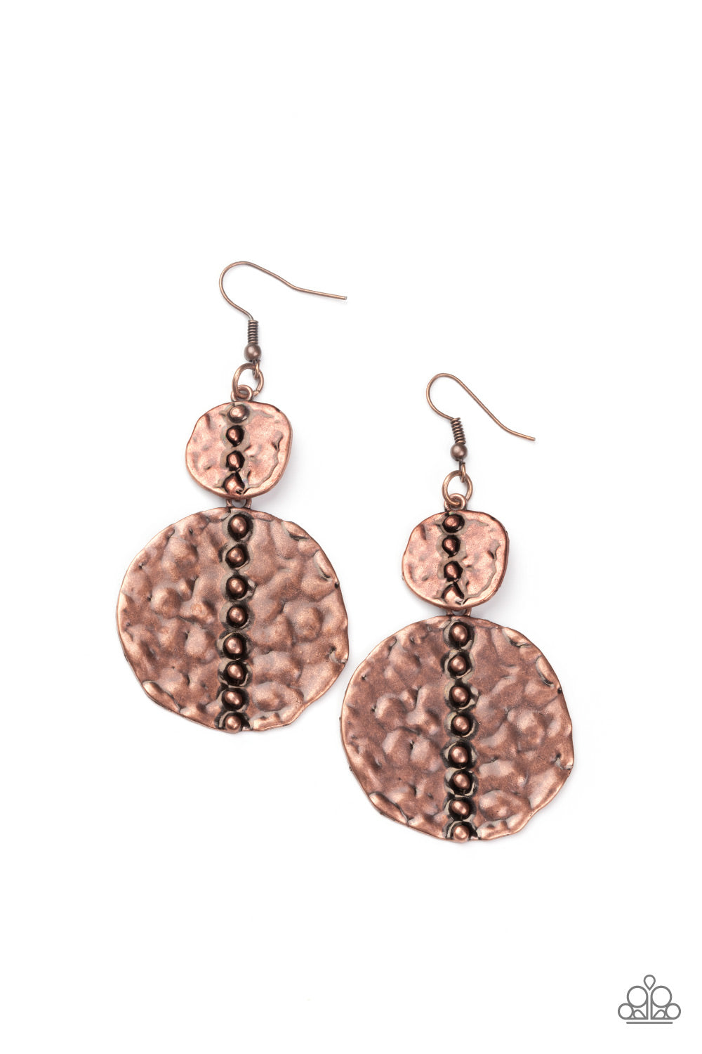 Paparazzi Metro Metalhead - Copper Earrings 