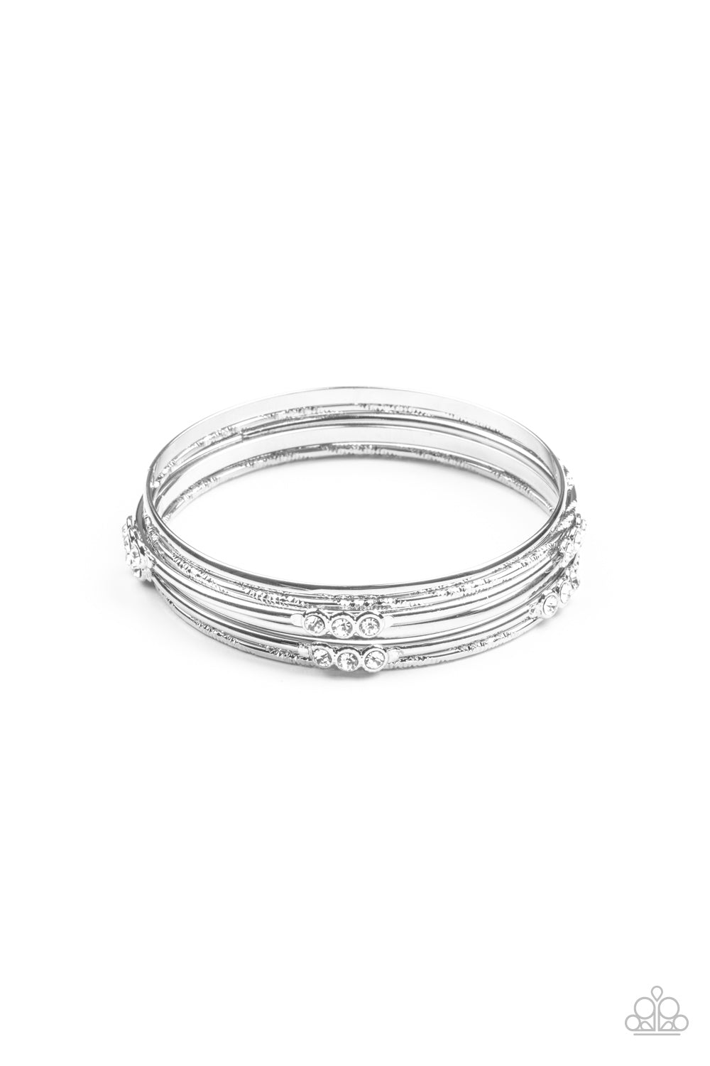 Paparazzi Stackable Sparkle - White Bracelet 