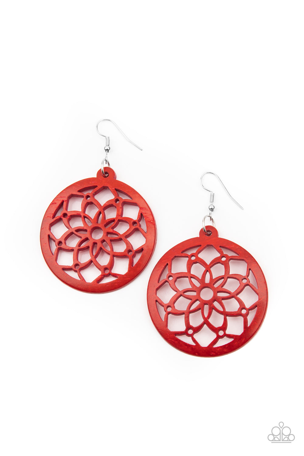 Paparazzi Mandala Meadow - Red Earrings 