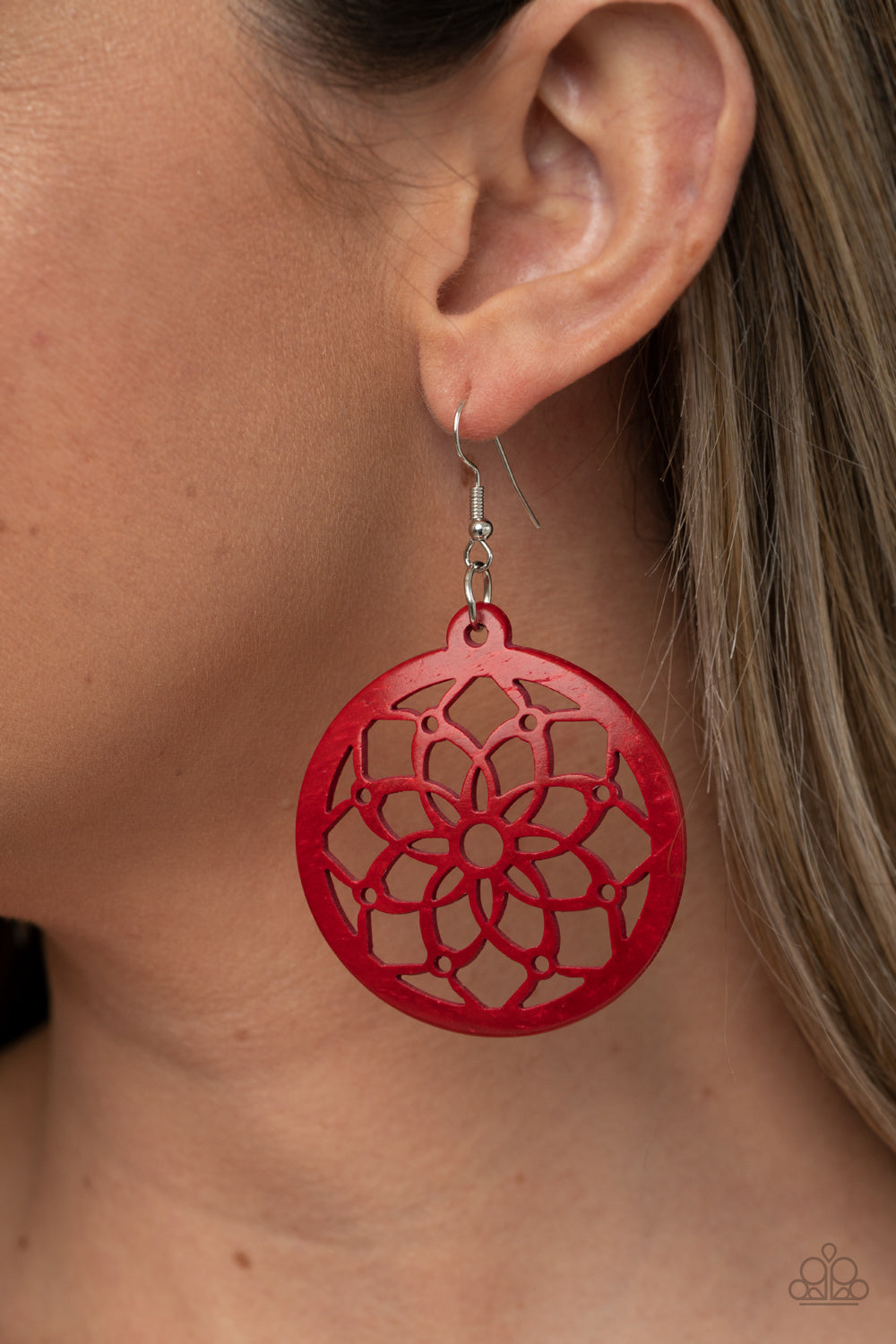 Paparazzi Mandala Meadow - Red Earrings 