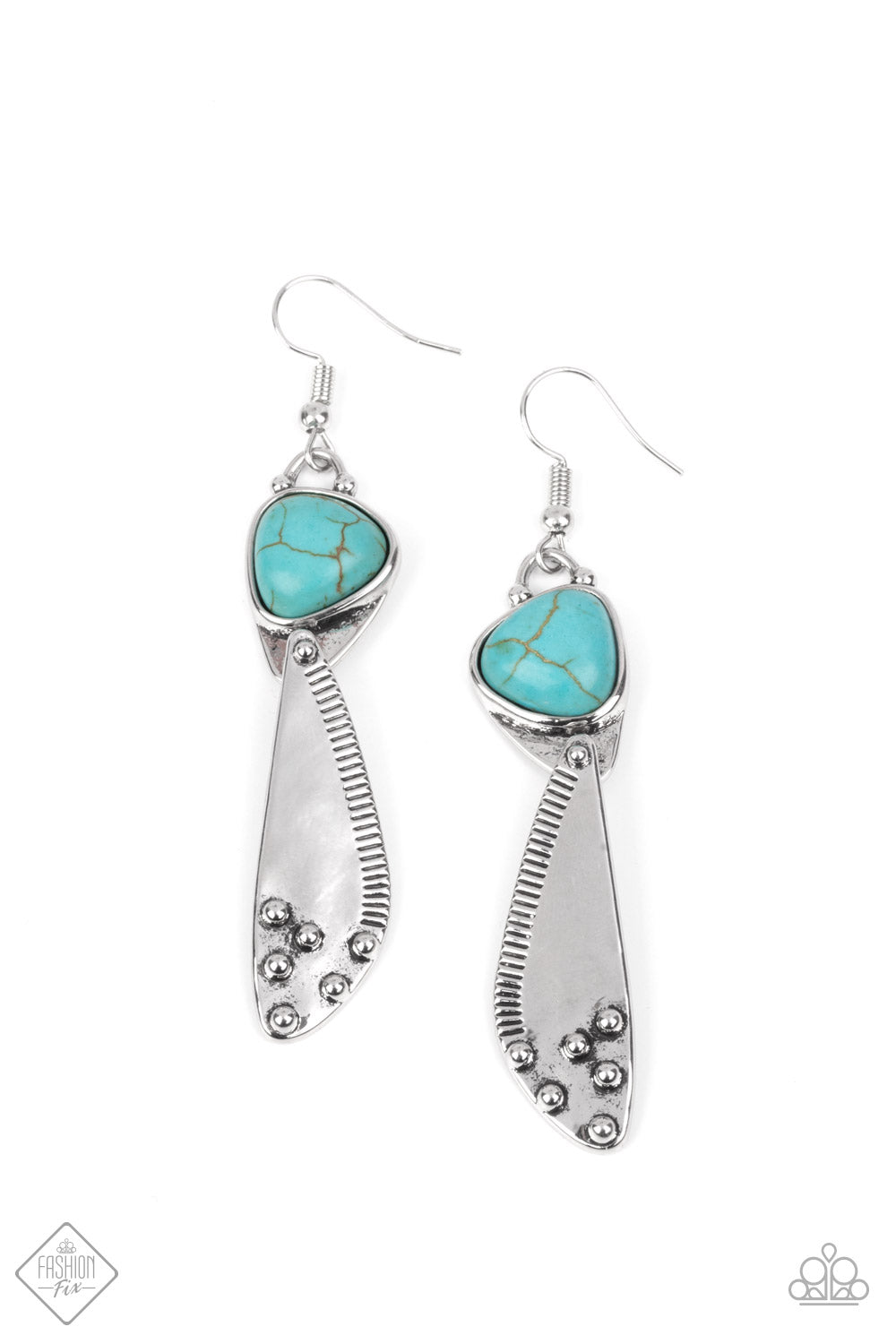 Paparazzi Going-Green Goddess - Blue Earrings 