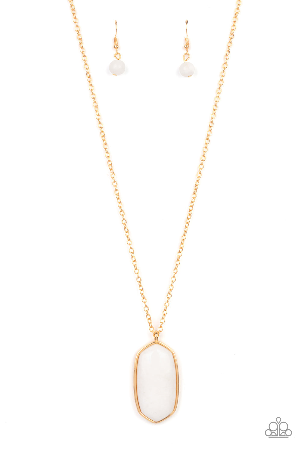 Paparazzi Elemental Elegance - White Necklace 