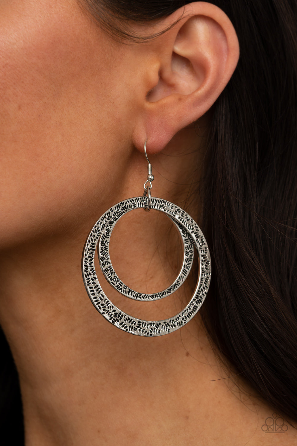 Rounded Out - Silver Earrings 